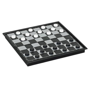 We Games Travel Magnetic Checkers Set - 8 Inch Travel Games For Adults, Magnetic Travel Games, Checkers Board Game, Pocket Games For Vacation, Portable Travel Size Games