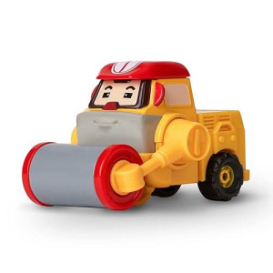 Robocar Poli, Max Die-Cast Metal Toy Cars, Steamroller Construction Vehicle Toys, Construction Truck Toy Diecast Vehicle Party Birthday Gifts For Toddlers Age 1-5 Boys Girls