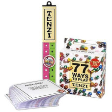 Tenzi Dice Party Game Bundle With 77 Ways To Play A Fun, Fast Frenzy For The Whole Family - 4 Sets Of 10 Colored Dice With Storage Tube - Colors May Vary