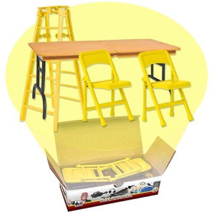 Figures Toy Company Yellow Wrestling Playset with Ladder & Chairs