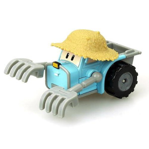 Robocar Poli, Tracky Die-Cast Metal Toy Cars, Farm Tractor Toys, Mini Model Vehicle Truck Toy Party Birthday Gifts For Toddlers Age 1-5 Boys Girls