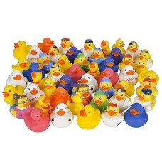 Rhode Island Novelty 50-Pack Multi-Colored Rubber Duckies