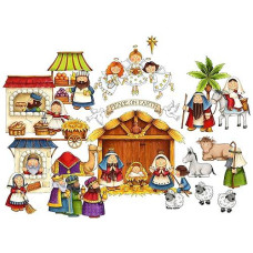 Nativity Set Felt Flannel Board Stories Birth Of Baby Jesus Christmas Story For Kids