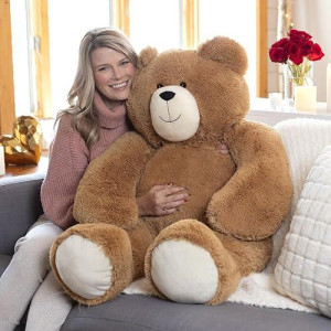 Vermont Teddy Bear Giant Teddy Bear - 4 Ft, 48" Large Plush Toy, Giant Stuffed Animal, Soft Brown Bubba Valentines Day Gifts For Kids, Girlfriend, Wife, Anniversary Or Birthday - Designed In The Usa