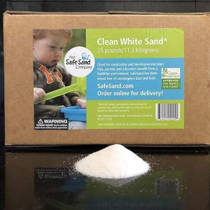 Safe Sand For Sandbox/Natural White Safety Tested Playsand 25 Pound Box