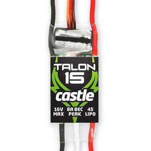 Castle Creations Talon 15 Amp Electronic Speed Controller With Heavy Duty Bec