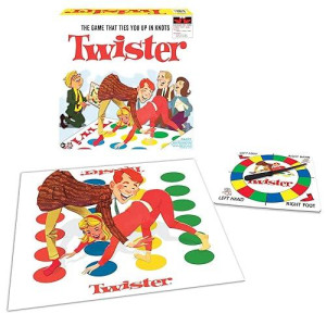 Winning Moves Classic Twister Game - Retro Design, 2-4 Players