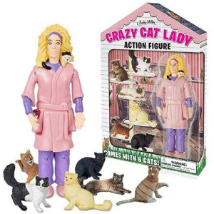 Accoutrements 8" Crazy Cat Lady Action Figure - Multicolored