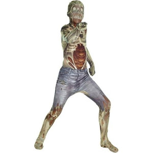 Morphsuits Kids Zombie Monster Costume - Large 4'-4'6 / 10-12 Years