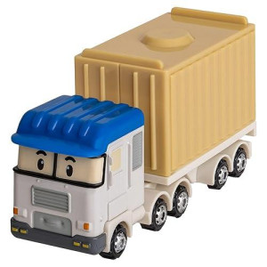 Robocar Poli, Terry Die-Cast Metal Toy Cars, Cargo Truck Container Semi Tractor Toys, Diecast Vehicle Truck Toy Party Birthday Gifts For Toddlers Age 1-5 Boys Girls