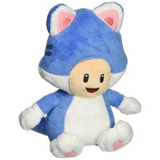 Little Buddy Super Mario Neko Cat Toad Plush - 7" Multi-colored