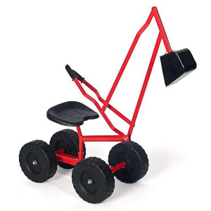 WONKAWOO Red Monster Wheel Sand Digger 360° Crane Toy