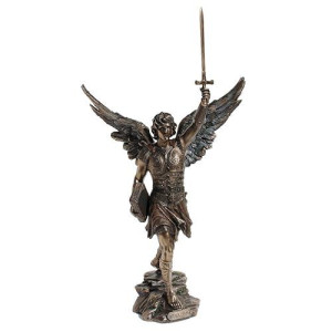 16.5 Inch Archangel - Saint Raguel Cold Cast Bronze Figurine