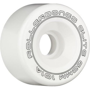 Rollerbones Art Elite 101A Competition Roller Skate Wheels (Set Of 8), White, 62Mm