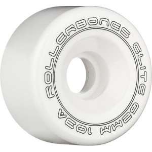 Rollerbones Art Elite 103A Competition Roller Skate Wheels (Set Of 8), White, 62Mm