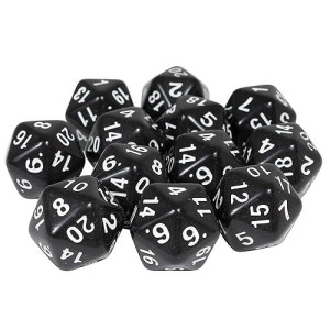 Learning Advantage Polyhedra Dice - 20 Sides - Set Of 12 - Hands-On Math Manipulative - Teach Early Numeracy - Math Games For Kids