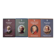 Educational Playing Card Games Bundle - 4 Items (1 Of Each): Inventors Card Game, Composers Card Game, Scientists Card Game, & Authors Card Game