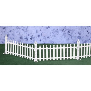 Aztec Imports 1:12 Scale 6 Pc White Picket Fence Set