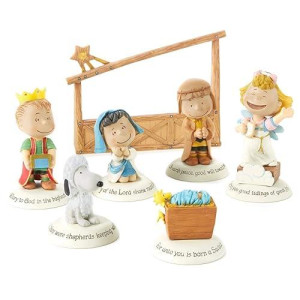 Hallmark Peanuts Nativity Set, 7-Piece Multicolor Figurines