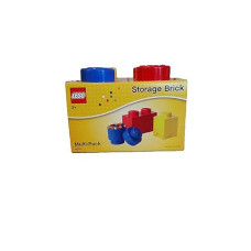 Room Copenhagen, Lego Storage Brick Multipack - Includes 3 Stackable Bricks - 3-Piece, Classic Colors (40140601)