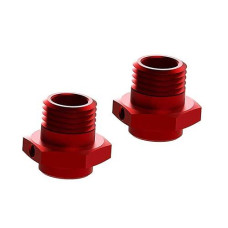 Arrma Wheel Hex Aluminum 17Mm (16.5Mm Thick) Red (2), Arac9416