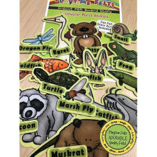 Freshwater Marsh Animals 26 Adorable Precut & Ready To Play Felt Figures For Flannel Board Teaching For Toddlers, Preschoolers And Kindergarten - Durable Felt Characters