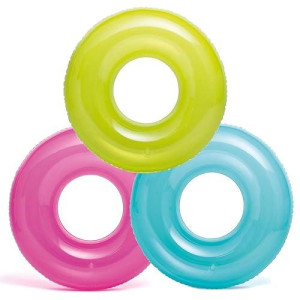 Intex, 43227-2120 Pack Of 3: 30" Transparent Tubes, Colors May Vary, Multi