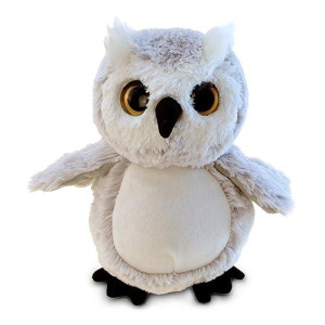 Puzzled Dollibu Owl Plush - Super Soft Stuffed Animal, Cute Grey Wildlife Bird Stuffed Animal Adorable Fluffy Stuffed Animal For Boys And Girls, Plush Owl Gifts For Kids, Teens, And Adults - 9 Inches