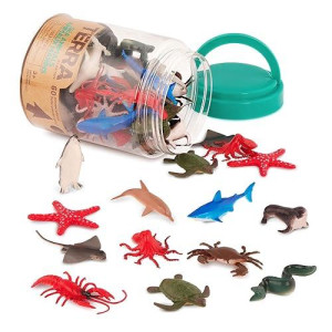 Terra by Battat 60 Pcs Ocean Animal Figurines for Kids