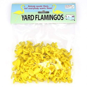 Gut Bustin' Games Yellow Flamingo Miniatures, 100 Pack