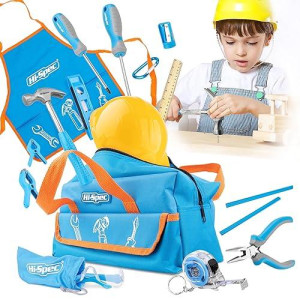 Hi-Spec 18pc Blue Kids Tool Kit Set & Bag - Real Metal Tools