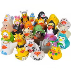 Rhode Island Novelty 2" Multicolor Alphabet Rubber Duckies