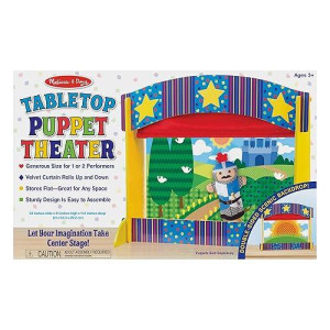 Melissa & Doug Wooden Puppet Theater - Multicolor, 16 Count