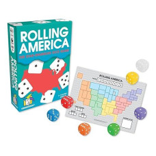 Gamewright Rolling America, The Star Spangled Dice Action Game Multi-Colored, 5",96 Months To 192 Months