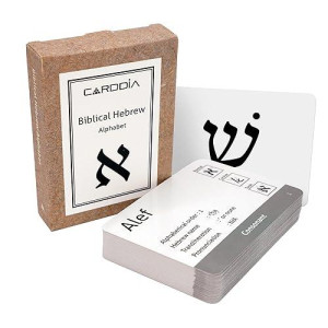 Carddia | Biblical Hebrew Alphabet Educational Flashcards | Includes Consonants, Vowels, Dagesh, And Final Forms