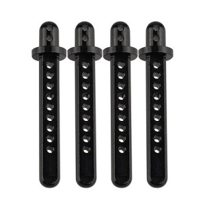 Shaluoman Rc Aluminum Body Post Mounts For Axial 1:10 Scx10 Upgrade Parts Black Pack Of 4