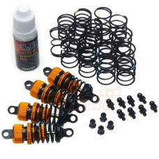 Yeah Racing Shock-Gear 55Mm Damper Set For 1/10 Rc Touring Car Orange #Dsg-0055Or