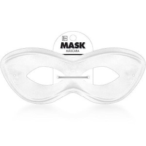 White Super Hero Fabric Eye Mask - 2.87" X 8.25" - Durable, Comfortable & Perfect Fit - Ideal For Parties, Cosplay & More