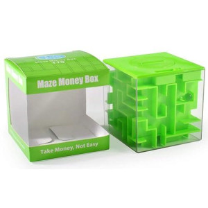 Trekbest Money Maze Puzzle Box - A Fun Unique Way To Give Gifts For Kids And Adults (Green)