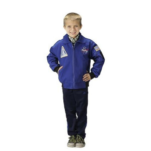 Aeromax Youth Nasa Astronaut Flight Jacket, Blue, Small