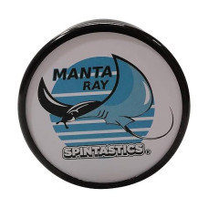 Spintastics The Manta Ray, Wooden Axle, Winged Shape, Designed By World Champion, Black