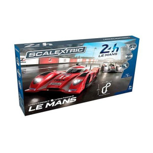 Scalextric C1368 Le Mans Sports Cars Set - Mains Power Slot Car Race Track Sets, 1:32 Scale Set, Electric Racing Toys For Adults Or Kids, Racetrack Games, Cars Gifts For Boys Or Girls Age 8+