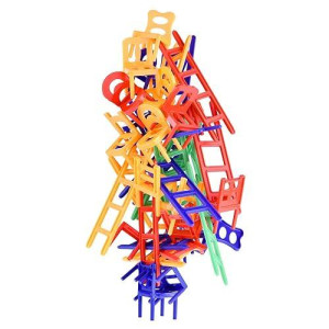 Weofferwhatyouwant Chairs And Ladders Family Game - Stacking Balance Game. 44 Individual Pieces