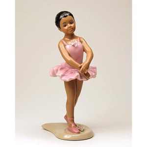 Cosmos Gifts 20901 African American Ballerina In Pink Dress 6 1/8" H