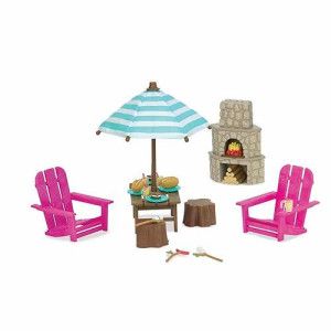 Li’L Woodzeez - Toy Patio - Doll Furniture - Playhouse Accessories - Playset For Kids - 3 Years + - Outdoor Patio Set