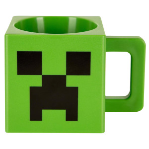 JINX Minecraft Creeper Face Mug, Green, 9.8 oz Plastic