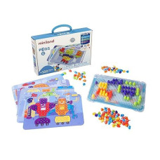 Miniland Educational 150-Piece Color Pegboard Set for Kids