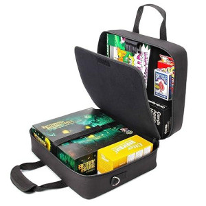 Usa Gear Board Game Storage Bag With Customizable Interior, Padded Shoulder Strap - Board Game Carry Bag Compatible With Catan, Cards Against Humanity, Monopoly Board Game, Risk, Lorcana, And More