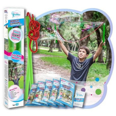 Wowmazing Giant Bubbles Kit Plus - Great Value - Big Bubbles Kit Including Big Bubble Wand And Giant Bubble Solution Concentrate (Makes 1.5 Gallon Of Large Bubbles)