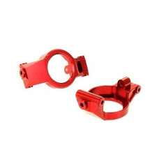 Atomik - Alloy Caster Block - Replacement Part For Traxxas X-Maxx 7732 Hardened Billet 6061 Aluminum - Front Suspension Upgrade Part - Red